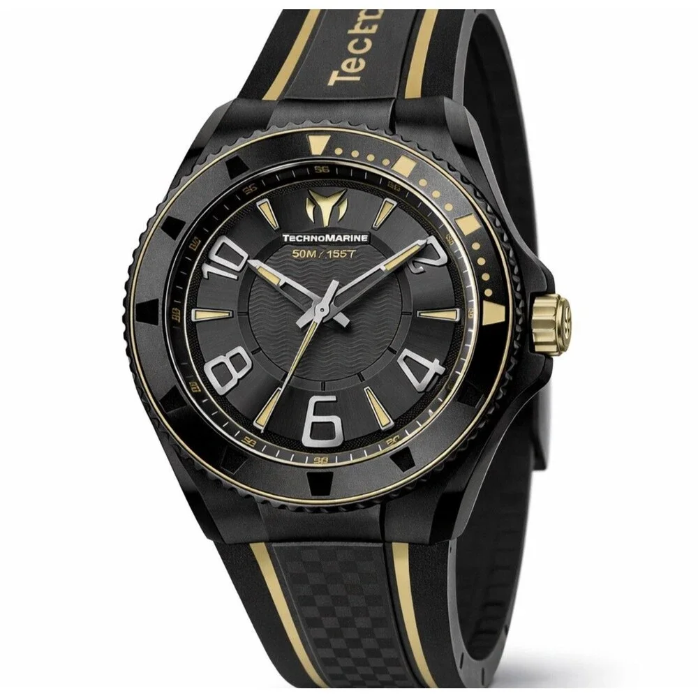 TechnoMarine Racing Legends 44mm Men’s Black and Gold Quartz Watch